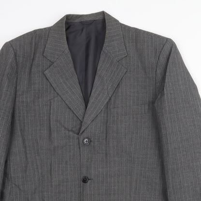 Mens UK Size 42 Preworn Regular Grey Suit Jacket