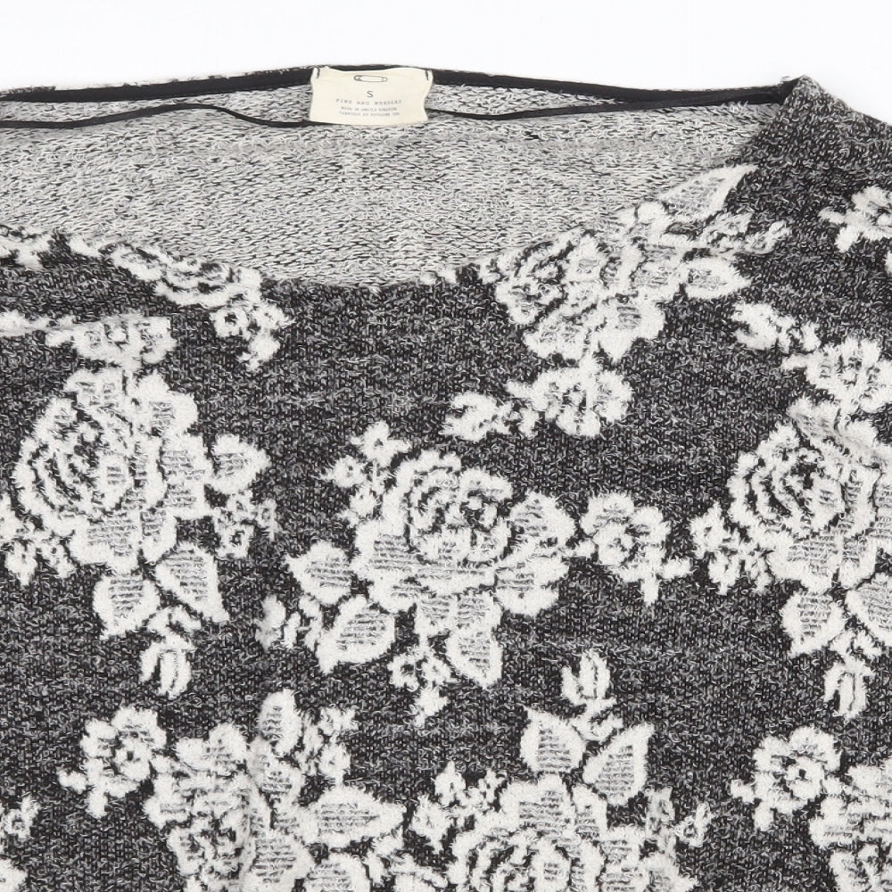 Womens UK Size S Pins & Needles Grey Pullover Jumper