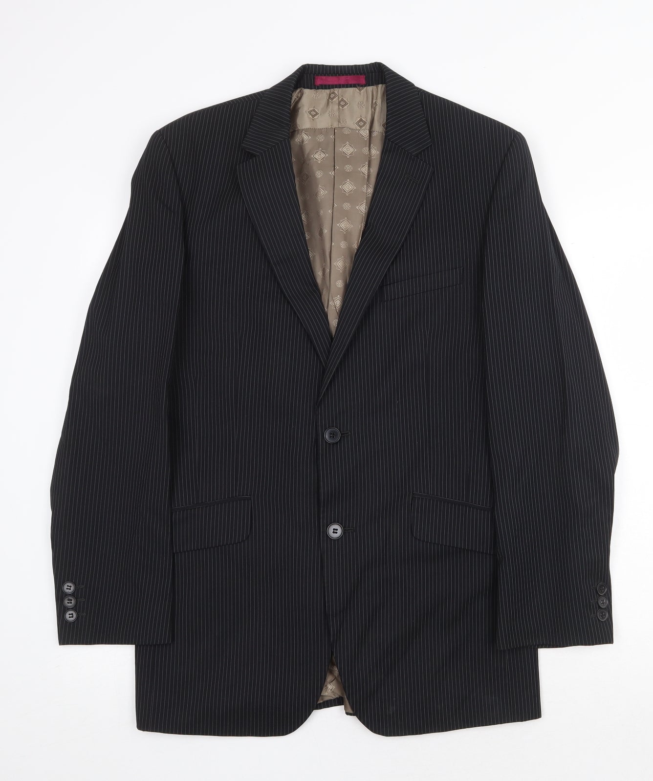 Mens UK Size 38 Limehaus Regular Black Suit Jacket