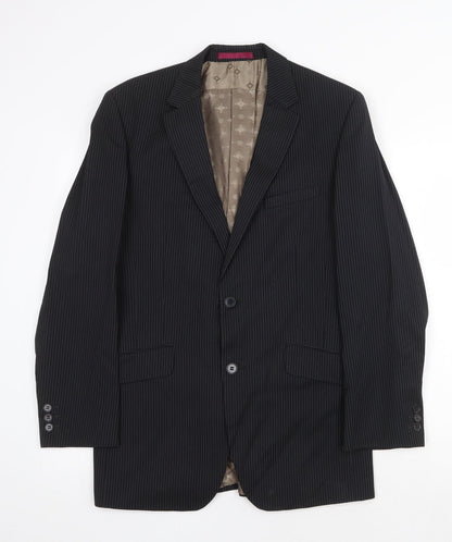 Mens UK Size 38 Limehaus Regular Black Suit Jacket