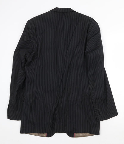 Mens UK Size 38 Limehaus Regular Black Suit Jacket
