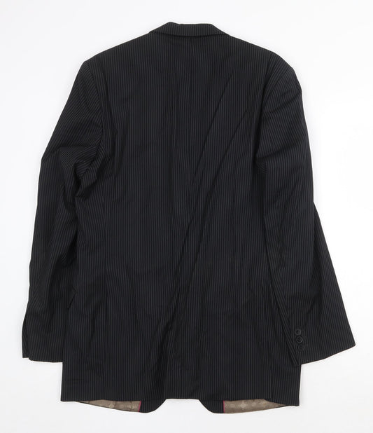 Mens UK Size 38 Limehaus Regular Black Suit Jacket