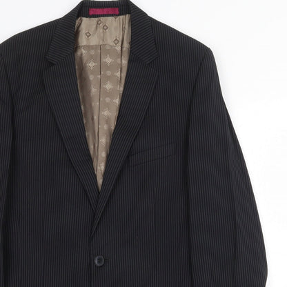 Mens UK Size 38 Limehaus Regular Black Suit Jacket
