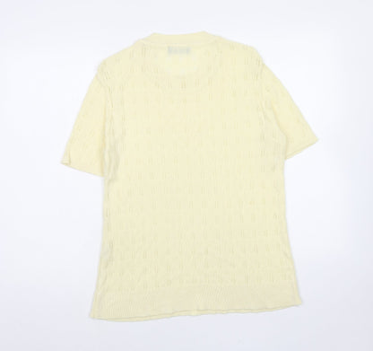 Womens UK Size S Pure Fashion Yellow Pullover Jumper