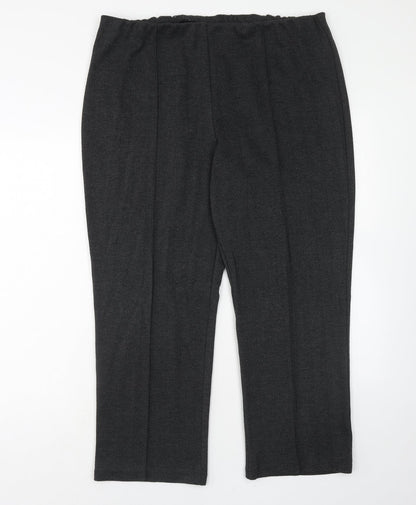 Bonmarché Womens Grey Polyester Cropped Trousers Size 20 Regular