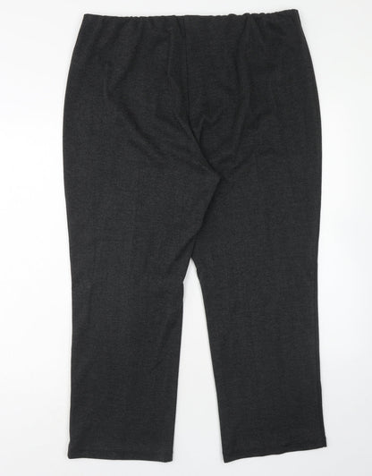 Bonmarché Womens Grey Polyester Cropped Trousers Size 20 Regular