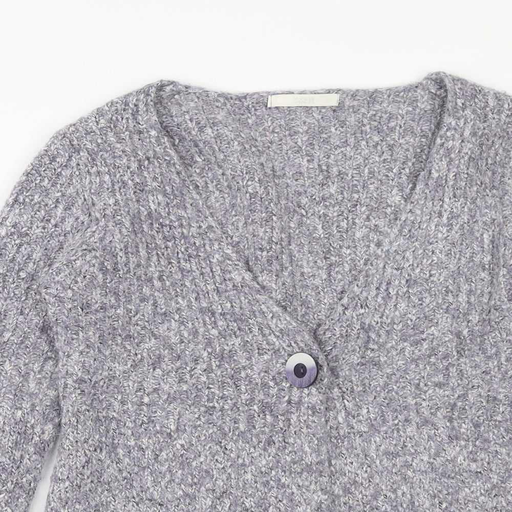 Womens UK Size 8 Marks and Spencer Purple Cardigan Jumper