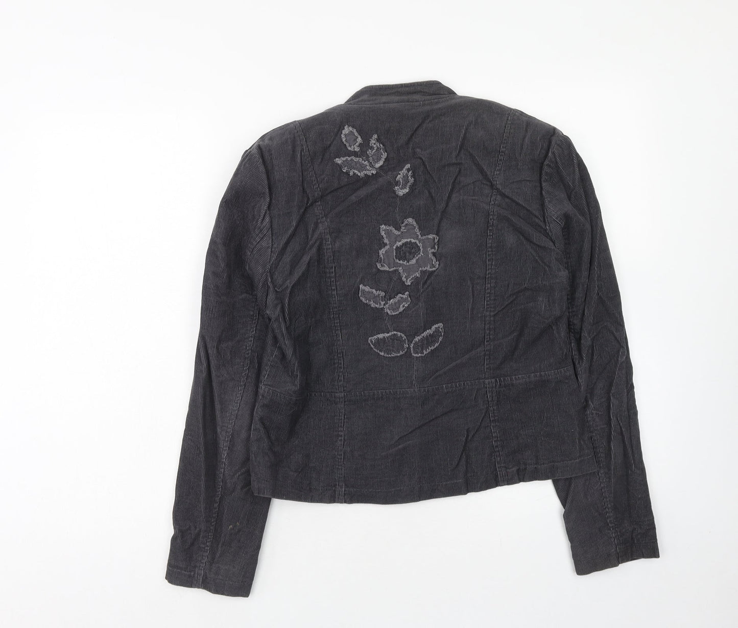 Viz A Viz Womens Grey Jacket Size 10 Hook & Eye