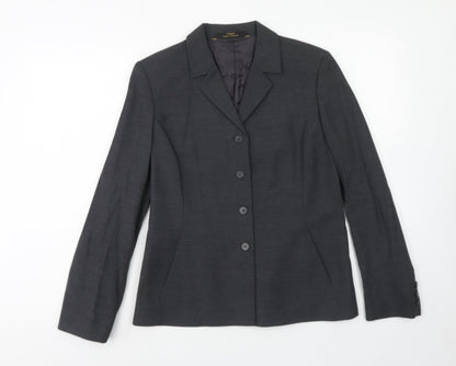 Womens UK Size 12 Marks and Spencer Regular Grey Blazer