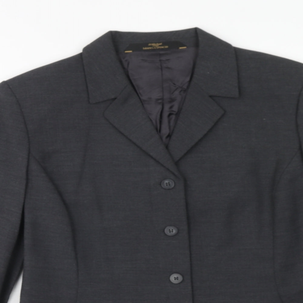 Womens UK Size 12 Marks and Spencer Regular Grey Blazer