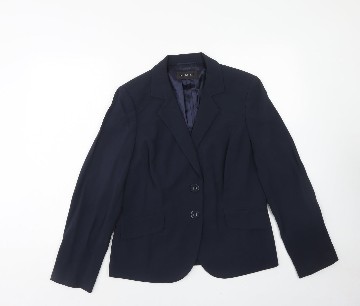 Womens UK Size 14 Planet Regular Blue Blazer