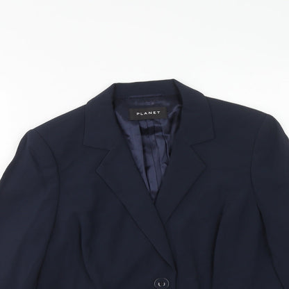 Womens UK Size 14 Planet Regular Blue Blazer