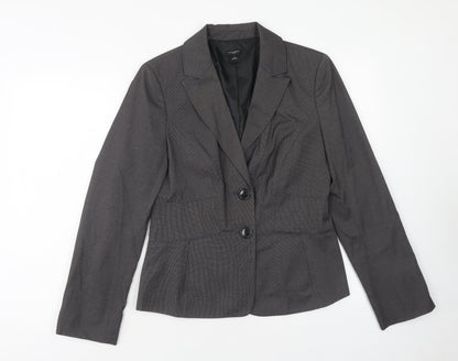 Ann Taylor Womens Grey Jacket Blazer Size 8 Button