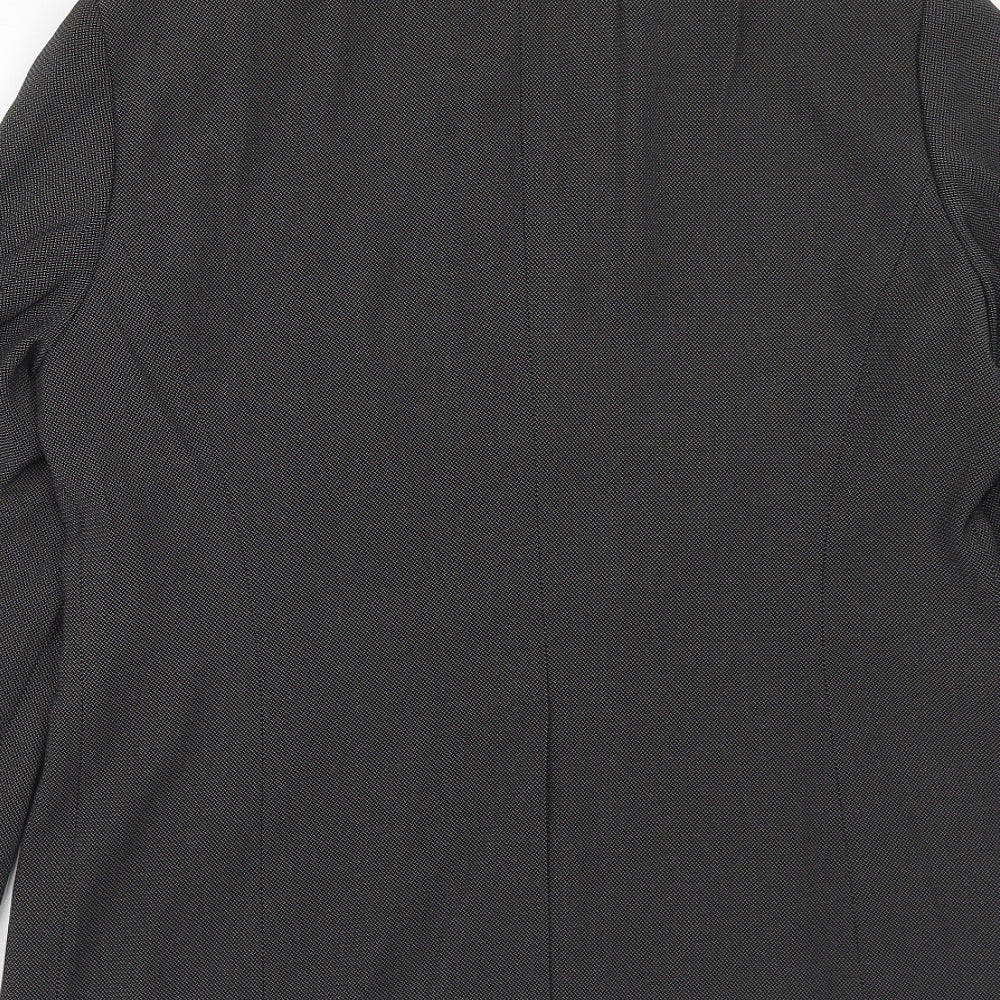 Gerry Weber Womens Grey Geometric Jacket Blazer Size 14 Button