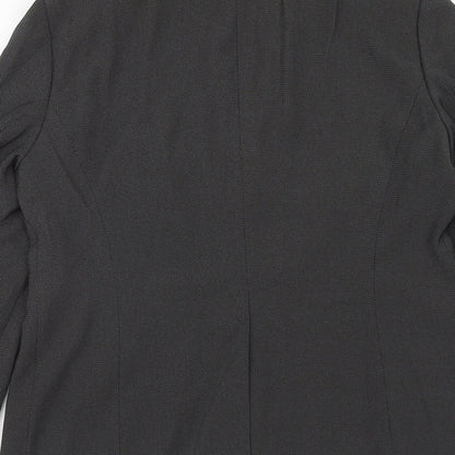 Gerry Weber Womens Grey Geometric Jacket Blazer Size 14 Button