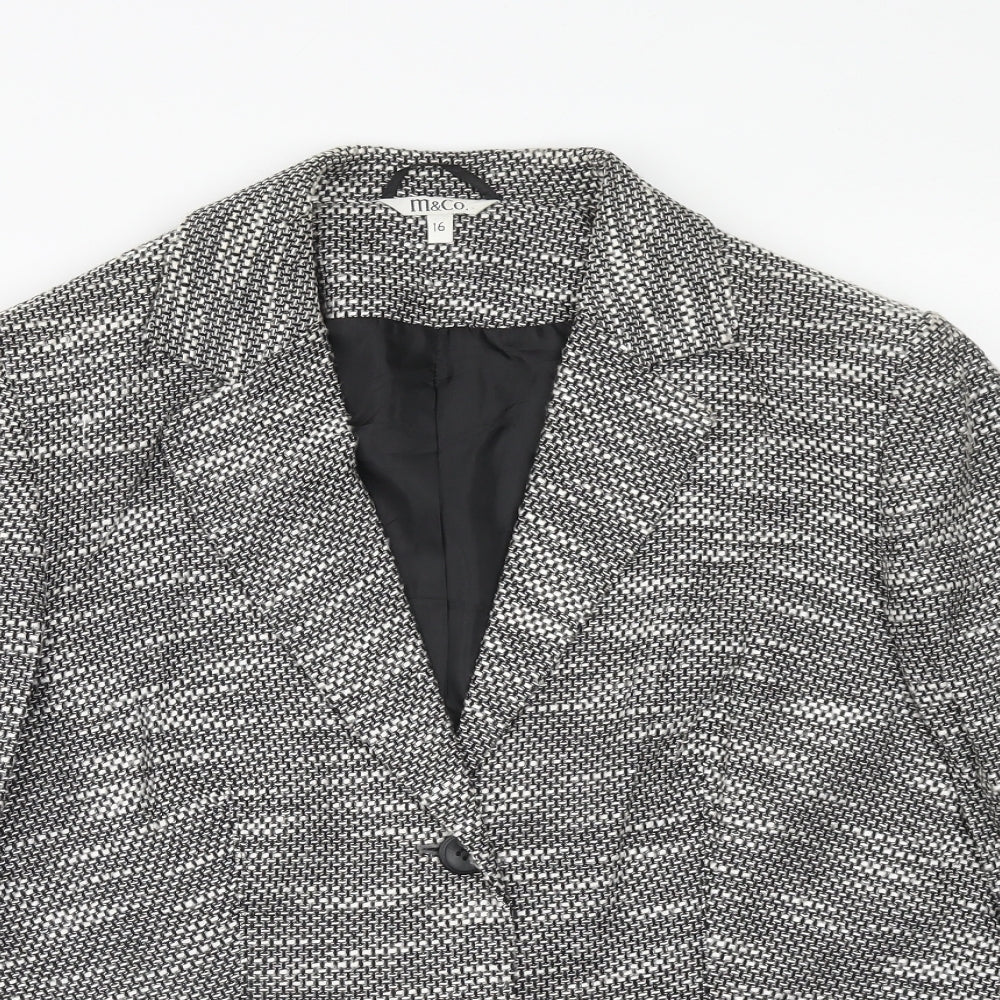 Womens UK Size 16 M&Co Grey Jacket