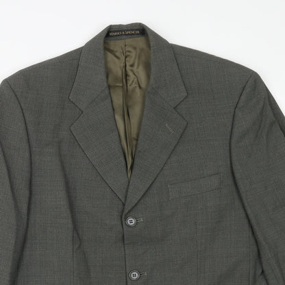 Mens UK Size 38 Marks and Spencer Regular Grey Suit Jacket