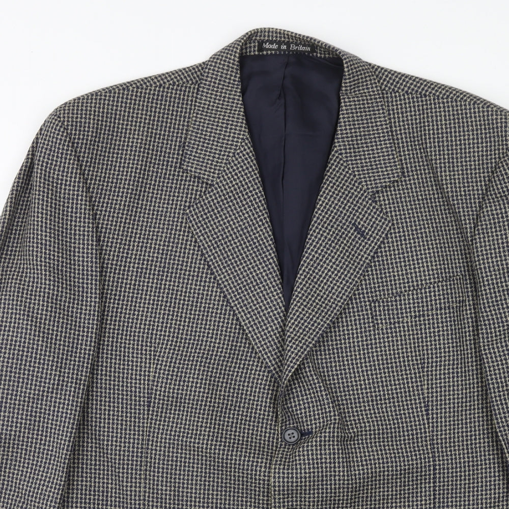 Brook Taverner Mens Blue Wool Jacket Suit Jacket Size 44 Regular