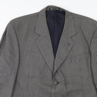 Brook Taverner Mens Blue Wool Jacket Suit Jacket Size 44 Regular