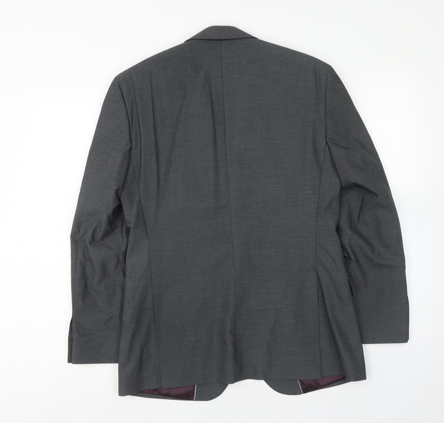 F&F Mens Grey Polyester Jacket Suit Jacket Size 38 Regular