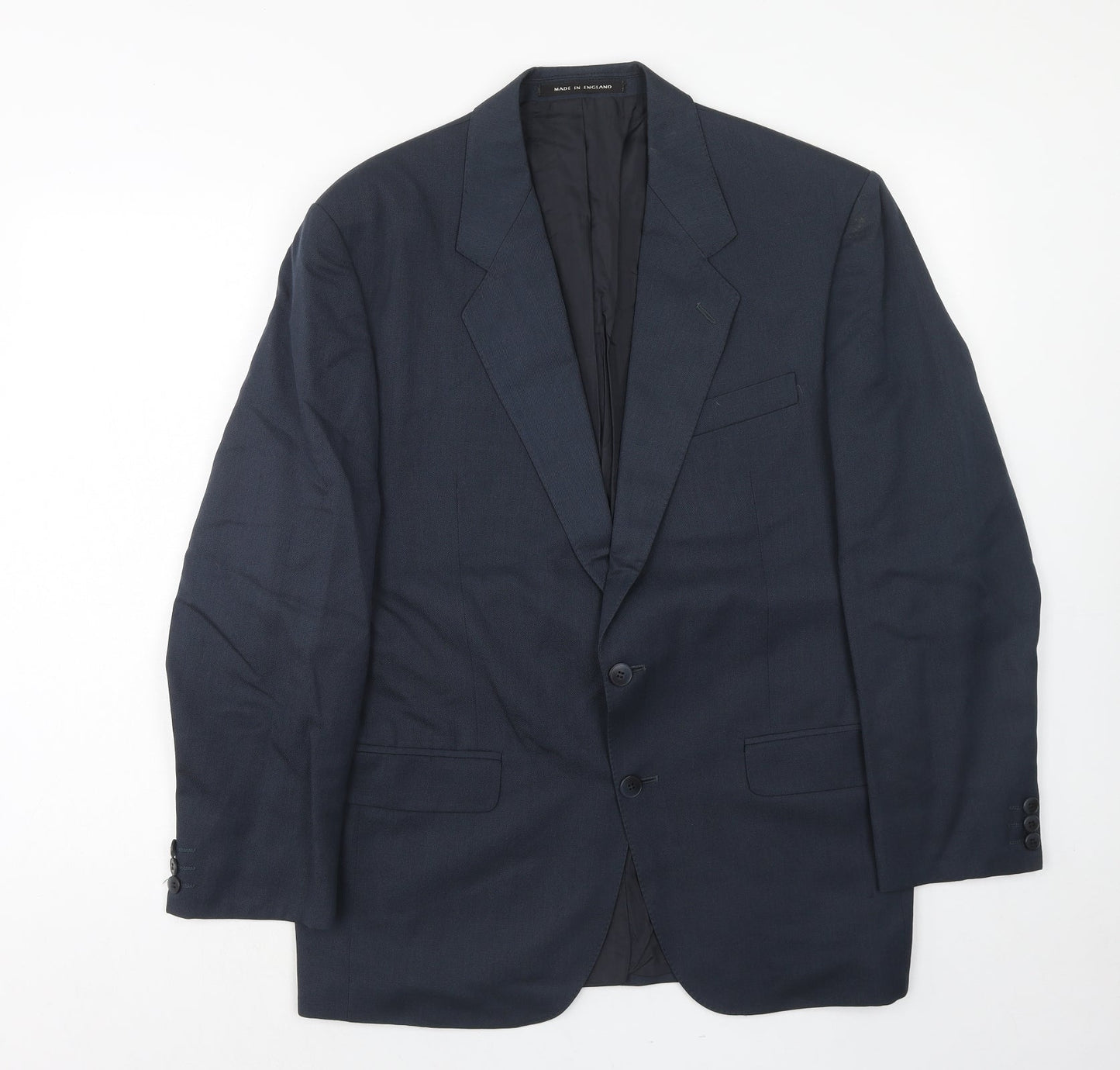 Mens UK Size 40 Pin stripe Regular Blue Suit Jacket