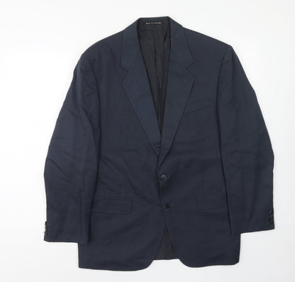 Mens UK Size 40 Pin stripe Regular Blue Suit Jacket