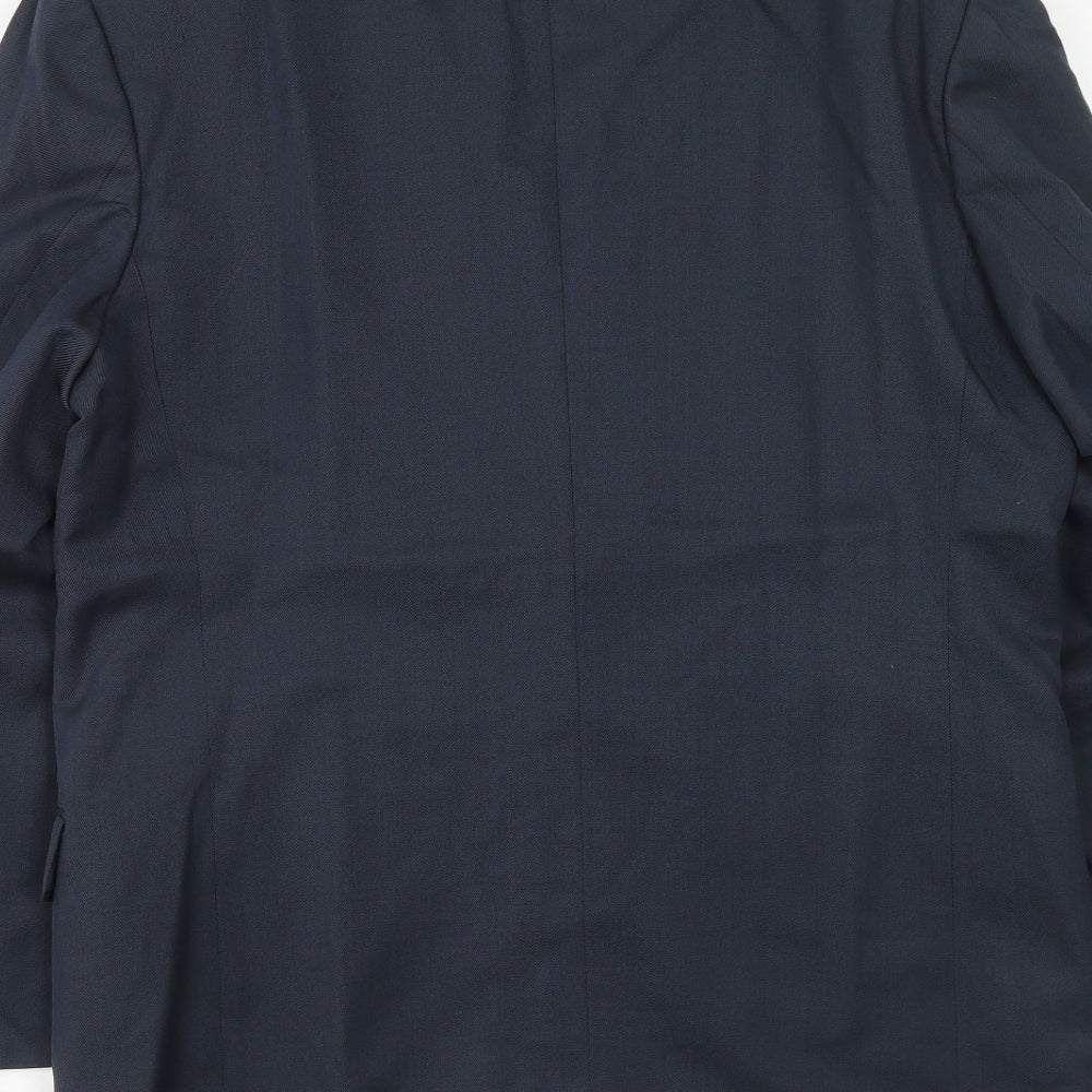 Mens UK Size 40 Pin stripe Regular Blue Suit Jacket