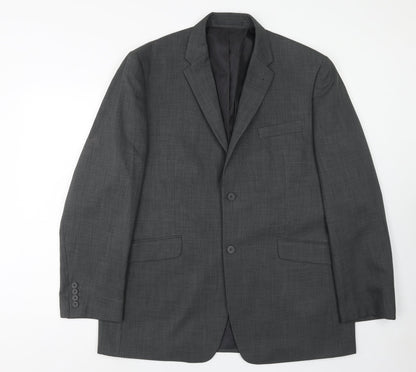 George Mens Grey Polyester Jacket Suit Jacket Size 44 Regular