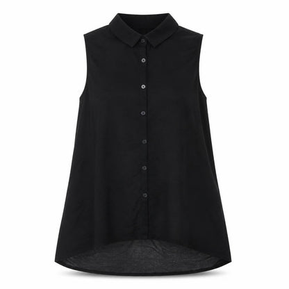 Womens UK Size 8 H&M Black Basic Button-Up