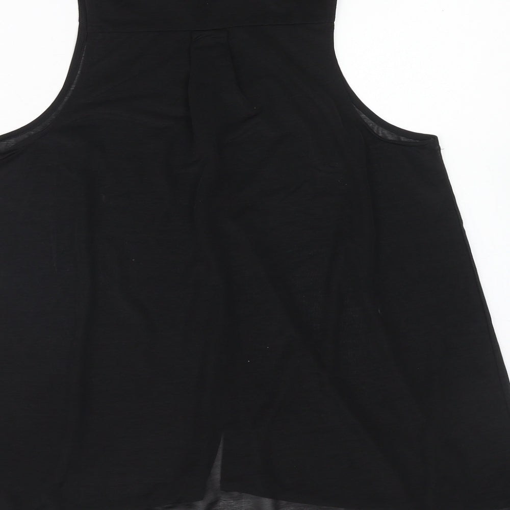 Womens UK Size 8 H&M Black Basic Button-Up