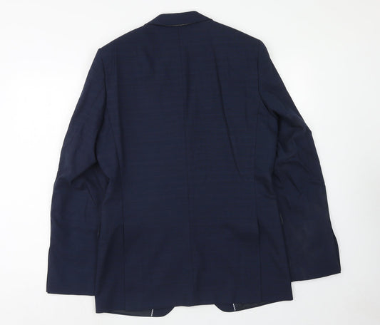 Marks and Spencer Mens Blue Wool Jacket Suit Jacket Size 38 Regular