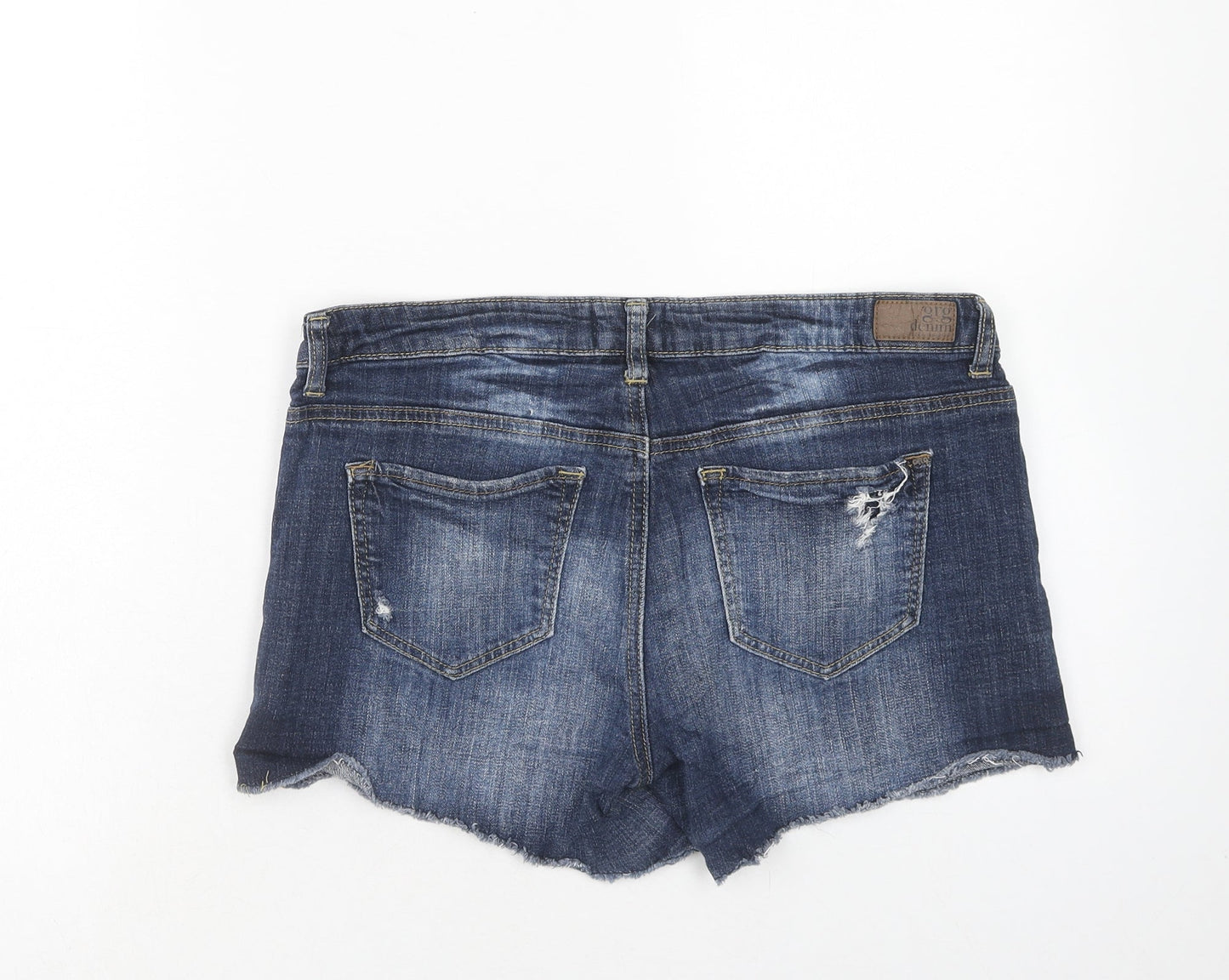 Grg Denim Womens Blue Cotton Cut-Off Shorts Size 30 in Regular Zip