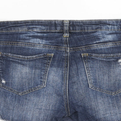 Grg Denim Womens Blue Cotton Cut-Off Shorts Size 30 in Regular Zip
