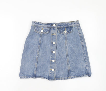 Womens UK Size 8 Denim & Co. A-Line Denim Skirt