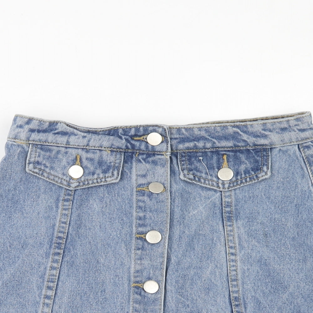 Womens UK Size 8 Denim & Co. A-Line Denim Skirt