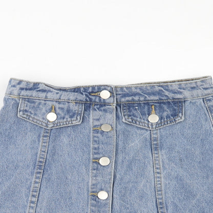 Womens UK Size 8 Denim & Co. A-Line Denim Skirt
