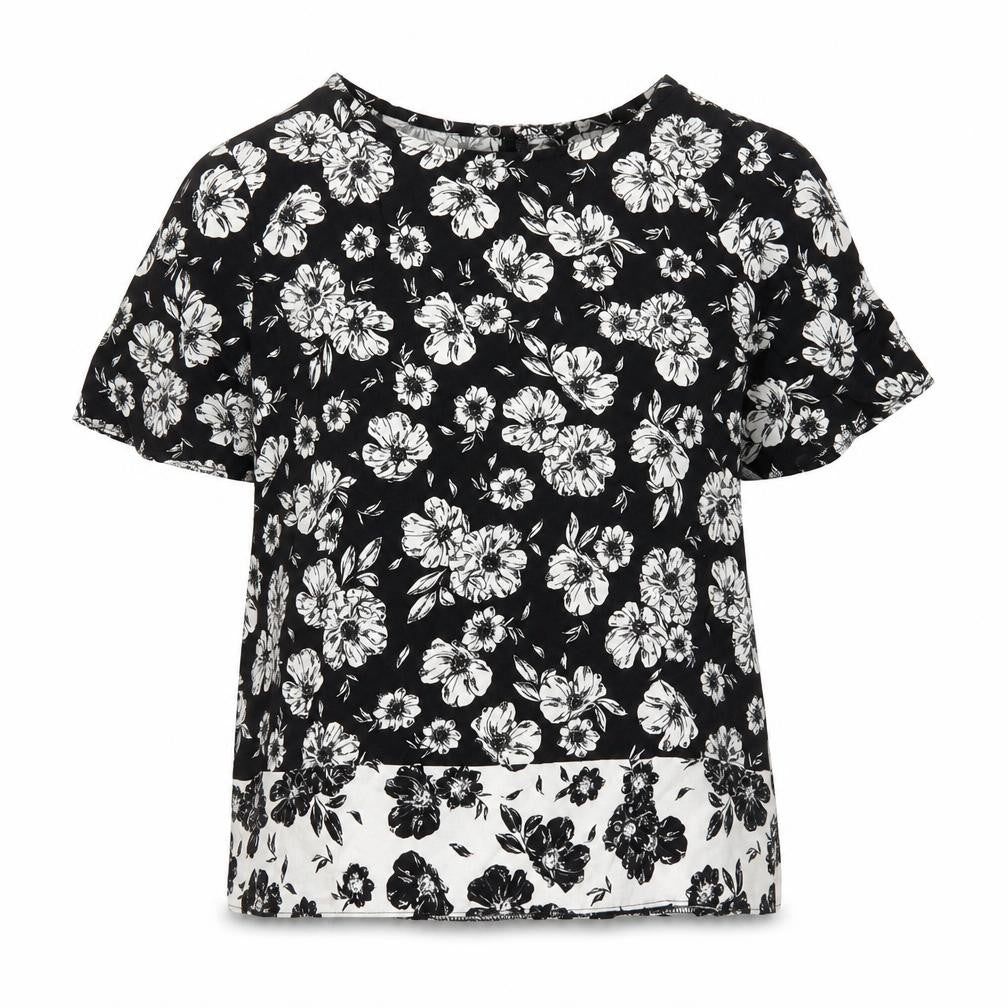 Womens UK Size 10 New Look Black Basic Blouse