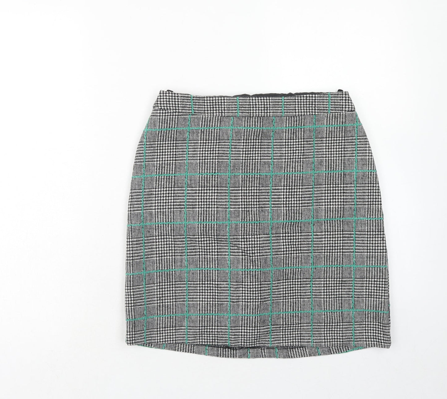 Papaya Womens Grey Plaid Polyester Mini Skirt Size 8 Zip