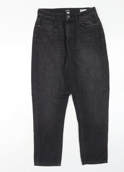 Only Womens Black Cotton Tapered Jeans Size 26 in L30 in Regular Zip