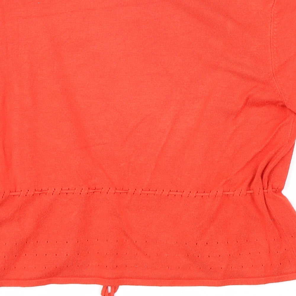 Coast Womens Red Viscose Basic Blouse Size 8 V-Neck