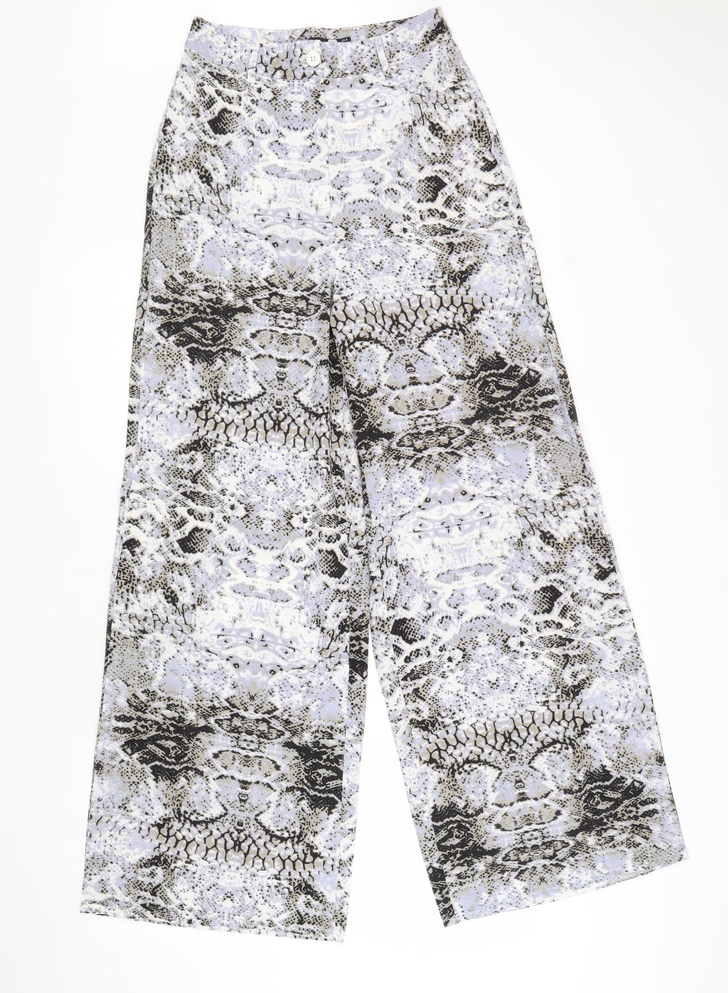 Womens UK Size 8 Boohoo Regular Fit  Grey Trousers