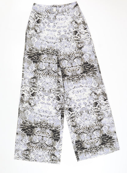Womens UK Size 8 Boohoo Regular Fit  Grey Trousers