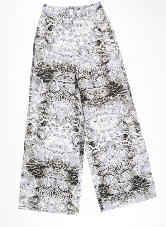 Womens UK Size 8 Boohoo Regular Fit  Grey Trousers
