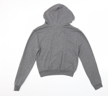 Atmosphere Womens Grey Cotton Pullover Hoodie Size 6 Pullover - Cropped Downtown