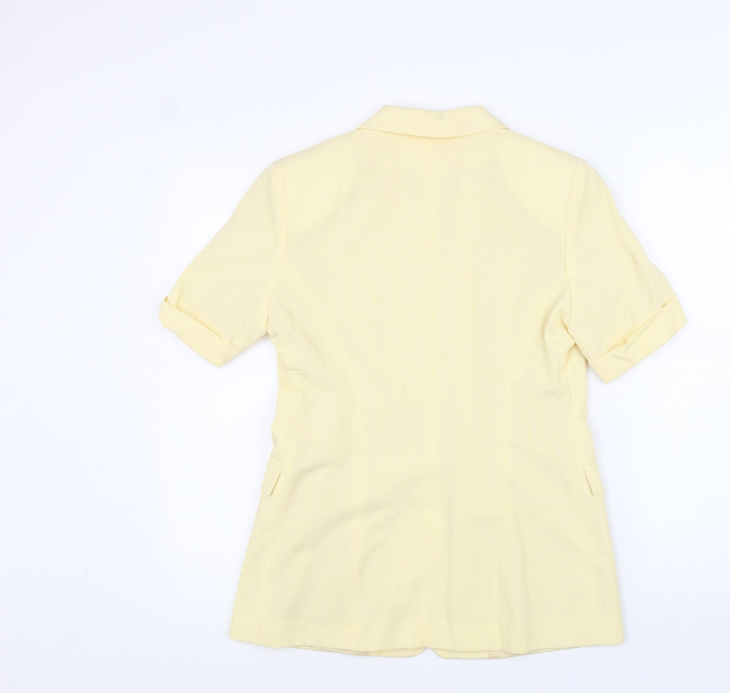 New Look Womens Yellow Polyester Jacket Blazer Size 10