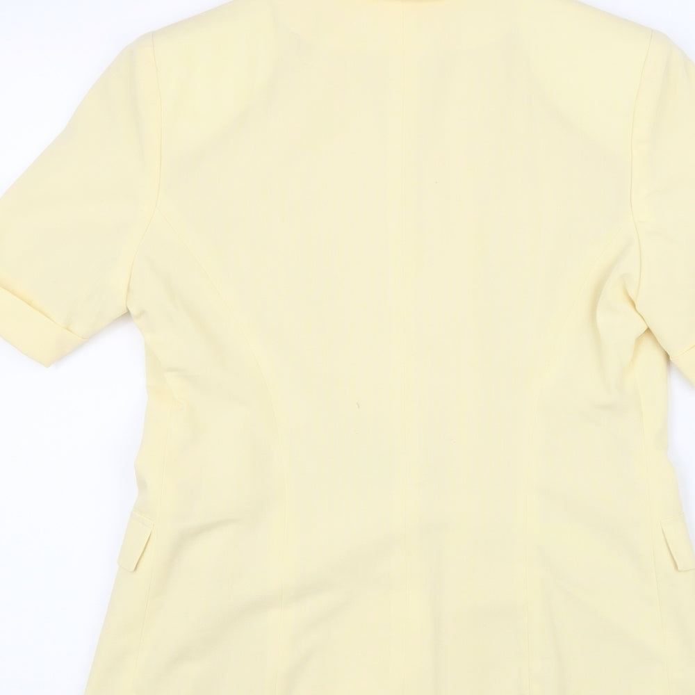 New Look Womens Yellow Polyester Jacket Blazer Size 10