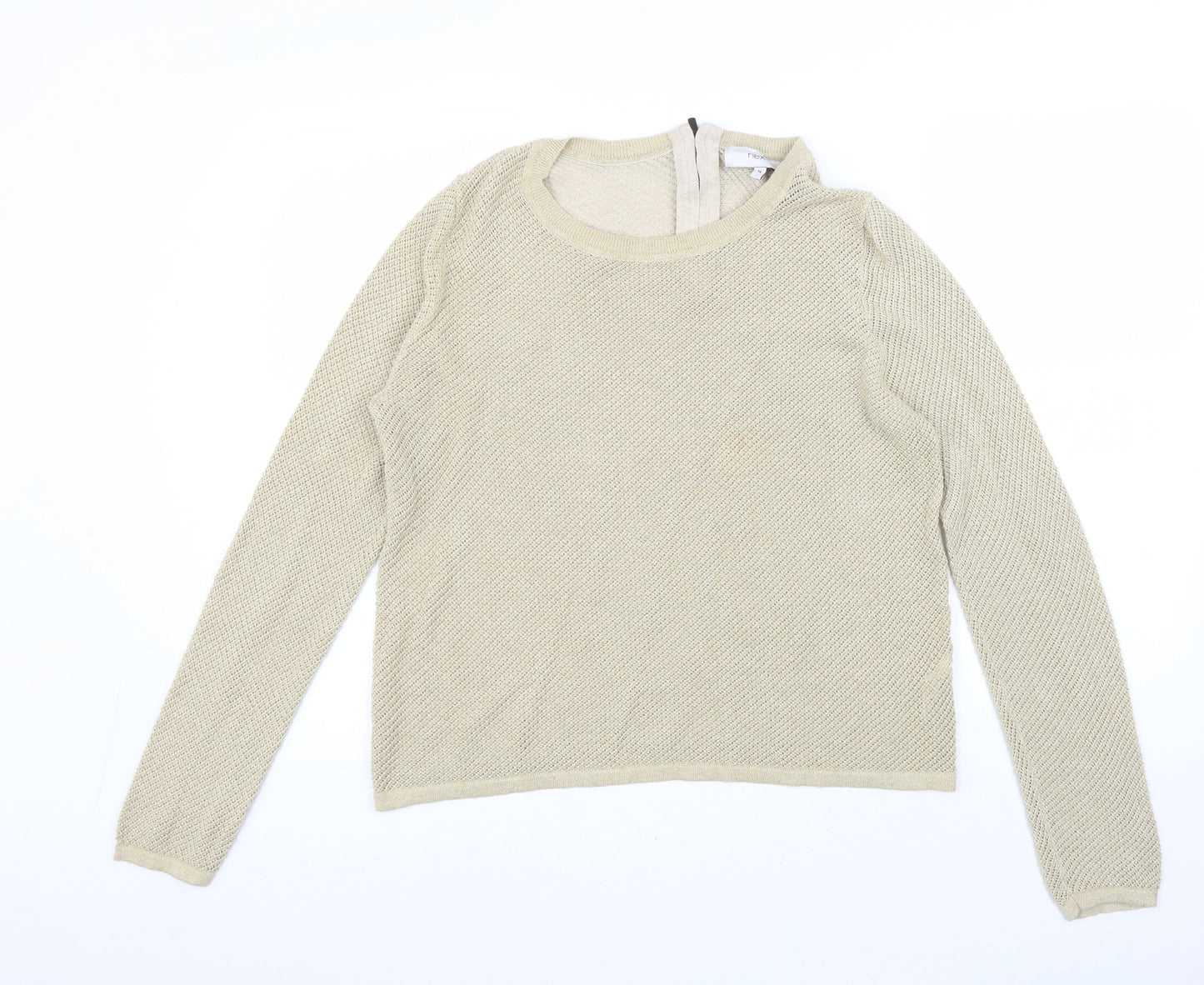 Womens UK Size 14 NEXT Gold Pullover Jumper
