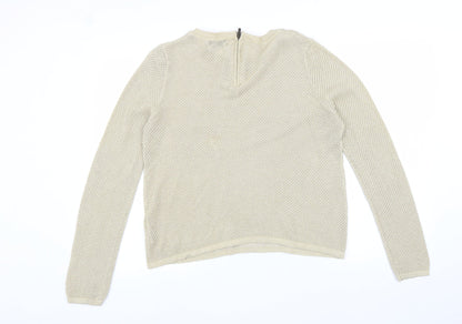 Womens UK Size 14 NEXT Gold Pullover Jumper