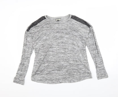 Nicola Miller Womens Grey Viscose Basic T-Shirt Size M Round Neck - Marled