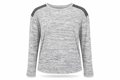 Nicola Miller Womens Grey Viscose Basic T-Shirt Size M Round Neck - Marled